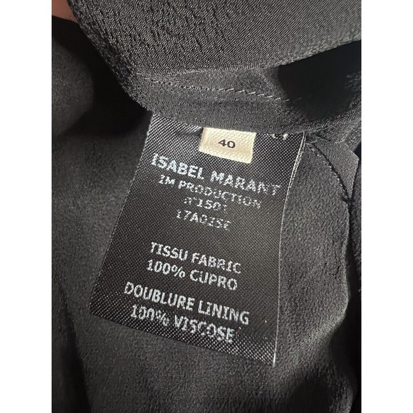 Isabel Marant Étoile‎ West Asymmetrical Hem Dress Size 40 Black Midi - Picture 7 of 9
